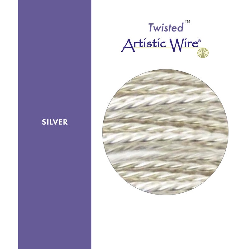 Artistic Wire, 20 Gauge / .81 mm Silver Plated Tarnish Resistant Colored Copper Craft Wire, Round Twist, Tarnish Resistant Silver, 12 ft / 3.65 m - Image 4